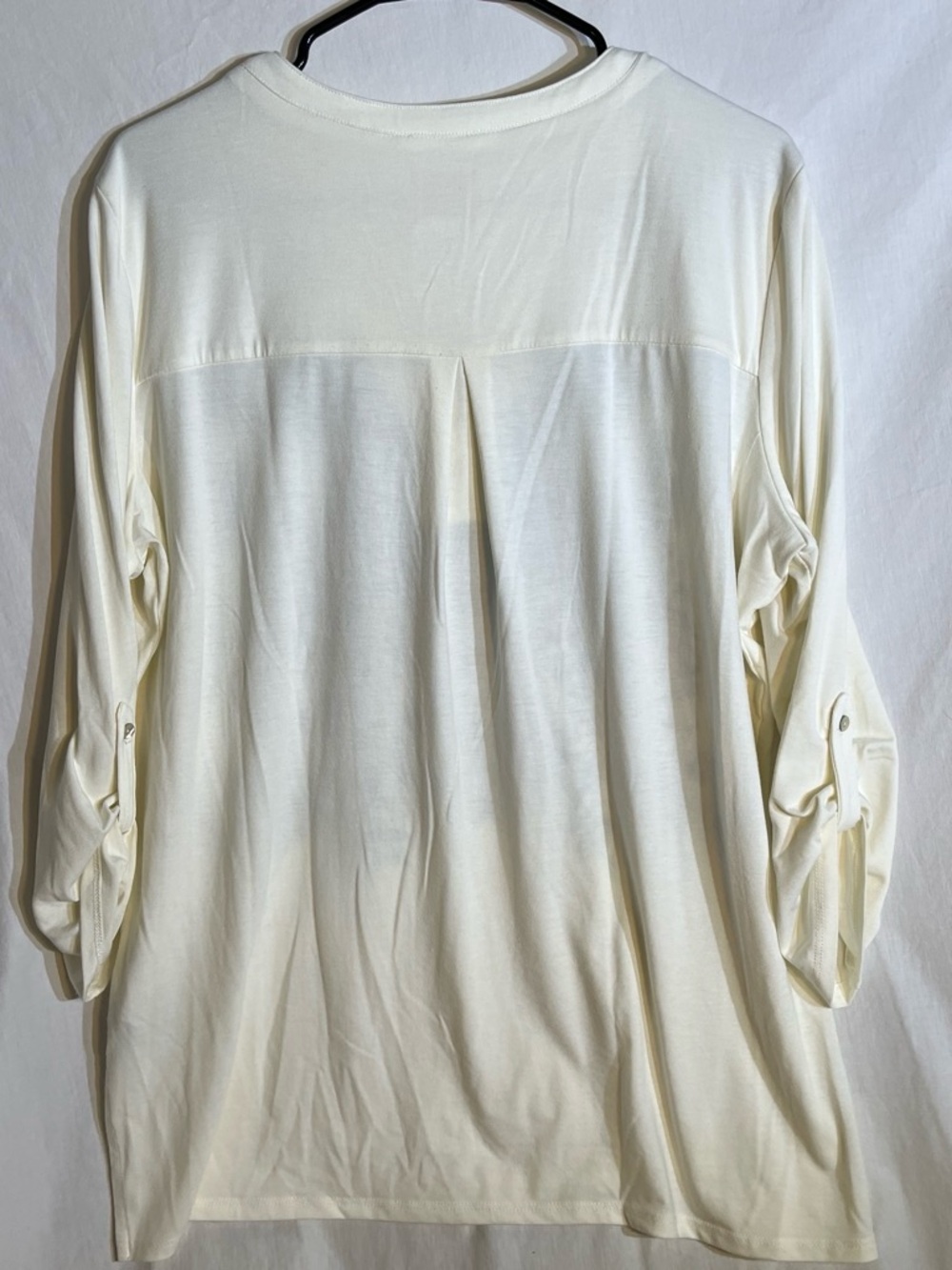Ruby Rd. Cream Tunic with Blue & Green Floral Embroidery - Picture 4 of 4